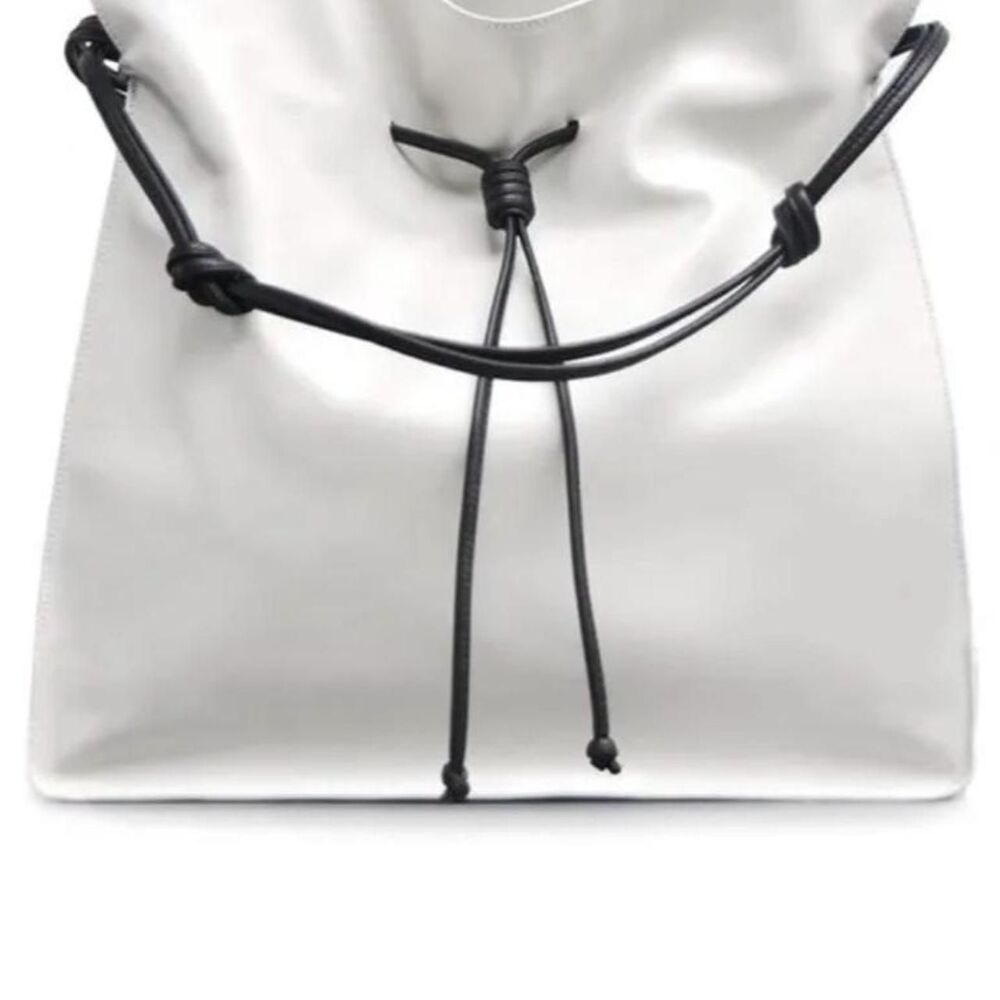 Women's White and Black Bag